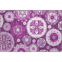 Premium Machine Washable Mayfield AMF763 Eggplant 1'8" x 2'6" Rug