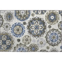 Premium Machine Washable Mayfield AMF763 Pewter 1'8" x 2'6" Rug