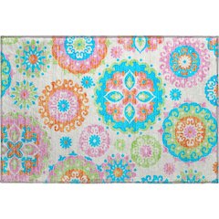 Premium Machine Washable Mayfield AMF763 White 1'8" x 2'6" Rug