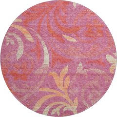 Premium Machine Washable Mayfield AMF764 Blush 8' x 8' Round Rug
