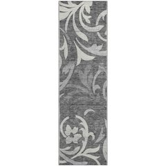 Premium Machine Washable Mayfield AMF764 Charcoal 2'3" x 7'6" Runner Rug