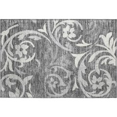 Premium Machine Washable Mayfield AMF764 Charcoal 1'8" x 2'6" Rug
