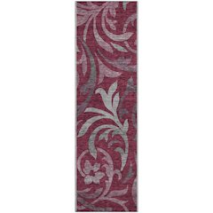 Premium Machine Washable Mayfield AMF764 Garnet 2'3" x 7'6" Runner Rug