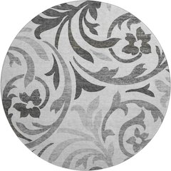 Premium Machine Washable Mayfield AMF764 Gray 8' x 8' Round Rug