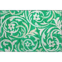 Premium Machine Washable Mayfield AMF764 Green 1'8" x 2'6" Rug