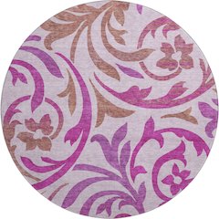 Premium Machine Washable Mayfield AMF764 Lavender 8' x 8' Round Rug