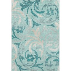 Premium Machine Washable Mayfield AMF764 Teal 2'6" x 3'10" Rug