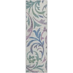Premium Machine Washable Mayfield AMF764 White 2'3" x 7'6" Runner Rug