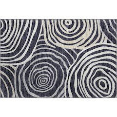 Premium Machine Washable Mayfield AMF765 Black 1'8" x 2'6" Rug