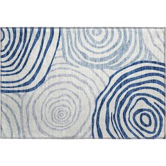 Premium Machine Washable Mayfield AMF765 Blue 1'8" x 2'6" Rug