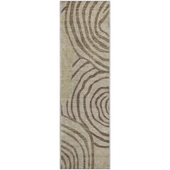 Premium Machine Washable Mayfield AMF765 Brown 2'3" x 7'6" Runner Rug