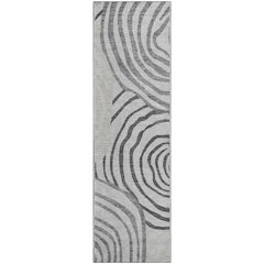 Premium Machine Washable Mayfield AMF765 Gray 2'3" x 7'6" Runner Rug