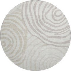 Premium Machine Washable Mayfield AMF765 Ivory 8' x 8' Round Rug
