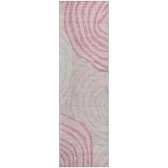 Premium Machine Washable Mayfield AMF765 Pink 2'3" x 7'6" Runner Rug