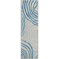 Premium Machine Washable Mayfield AMF765 Teal 2'3" x 7'6" Runner Rug