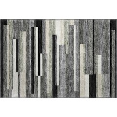 Premium Machine Washable Mayfield AMF766 Black 1'8" x 2'6" Rug