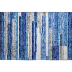 Premium Machine Washable Mayfield AMF766 Blue 1'8" x 2'6" Rug