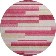 Premium Machine Washable Mayfield AMF766 Blush 8' x 8' Round Rug
