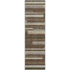 Premium Machine Washable Mayfield AMF766 Brown 2'3" x 7'6" Runner Rug