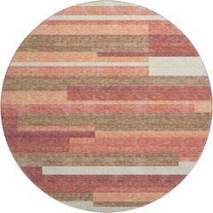 Premium Machine Washable Mayfield AMF766 Coral 8' x 8' Round Rug