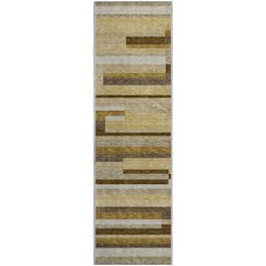 Premium Machine Washable Mayfield AMF766 Khaki 2'3" x 7'6" Runner Rug