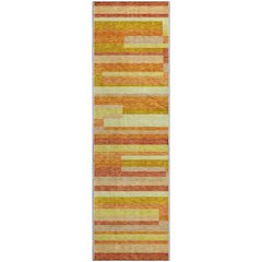 Premium Machine Washable Mayfield AMF766 Orange 2'3" x 7'6" Runner Rug