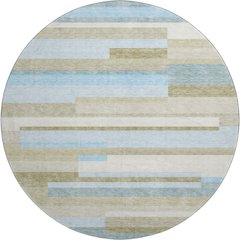 Premium Machine Washable Mayfield AMF766 Sky 8' x 8' Round Rug
