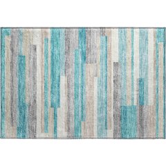 Premium Machine Washable Mayfield AMF766 Teal 1'8" x 2'6" Rug