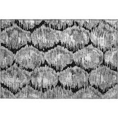 Premium Machine Washable Mayfield AMF767 Black 1'8" x 2'6" Rug