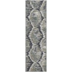 Premium Machine Washable Mayfield AMF767 Charcoal 2'3" x 7'6" Runner Rug