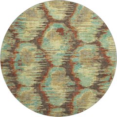 Premium Machine Washable Mayfield AMF767 Fudge 8' x 8' Round Rug