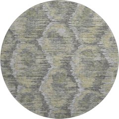 Premium Machine Washable Mayfield AMF767 Gray 8' x 8' Round Rug