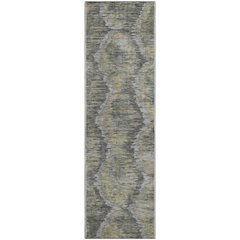 Premium Machine Washable Mayfield AMF767 Gray 2'3" x 7'6" Runner Rug