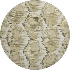 Premium Machine Washable Mayfield AMF767 Taupe 8' x 8' Round Rug