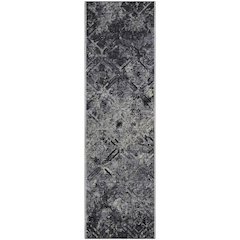 Premium Machine Washable Mayfield AMF768 Black 2'3" x 7'6" Runner Rug
