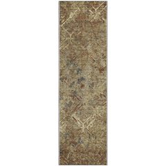 Premium Machine Washable Mayfield AMF768 Brown 2'3" x 7'6" Runner Rug