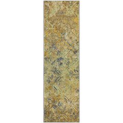 Premium Machine Washable Mayfield AMF768 Gold 2'3" x 7'6" Runner Rug