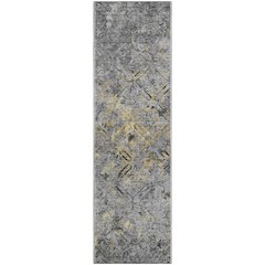 Premium Machine Washable Mayfield AMF768 Gray 2'3" x 7'6" Runner Rug