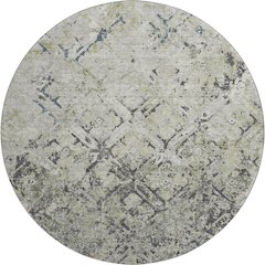 Premium Machine Washable Mayfield AMF768 Silver 8' x 8' Round Rug