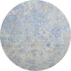 Premium Machine Washable Mayfield AMF768 Sky 8' x 8' Round Rug