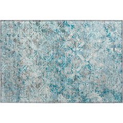 Premium Machine Washable Mayfield AMF768 Teal 1'8" x 2'6" Rug