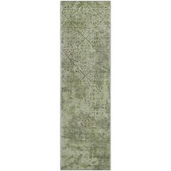 Premium Machine Washable Mayfield AMF769 Aloe 2'3" x 7'6" Runner Rug