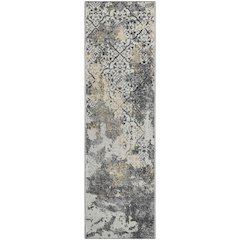 Premium Machine Washable Mayfield AMF769 Charcoal 2'3" x 7'6" Runner Rug