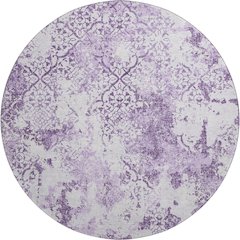 Premium Machine Washable Mayfield AMF769 Lavender 8' x 8' Round Rug