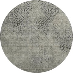Premium Machine Washable Mayfield AMF769 Taupe 8' x 8' Round Rug