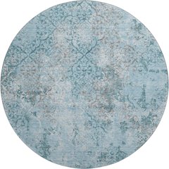 Premium Machine Washable Mayfield AMF769 Teal 8' x 8' Round Rug