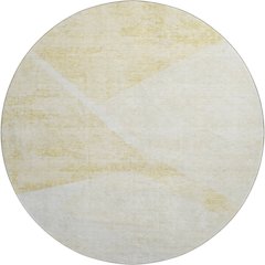 Premium Machine Washable Mayfield AMF770 Gold 8' x 8' Round Rug