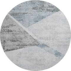 Premium Machine Washable Mayfield AMF770 Sky 8' x 8' Round Rug