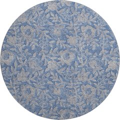 Premium Machine Washable Mayfield AMF771 Denim 8' x 8' Round Rug
