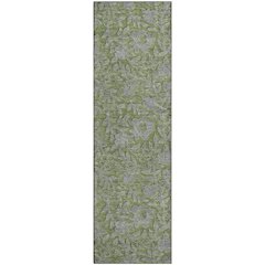 Premium Machine Washable Mayfield AMF771 Olive 2'3" x 7'6" Runner Rug